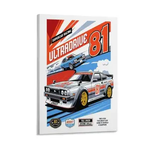 1-count wooden frame canvas, supercar art poster, male bedroom car decoration pattern, car collector, suitable for living room, home wall decoration, ideal gift, Home Decor Products, Decorative Artwork, Modern Cool Design, Modern Home Decor