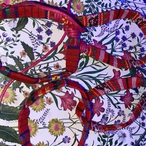 Red Hand Made String Bracelet - Traditional Design, Crafted by Hand, Simple String Bracelet Accessory