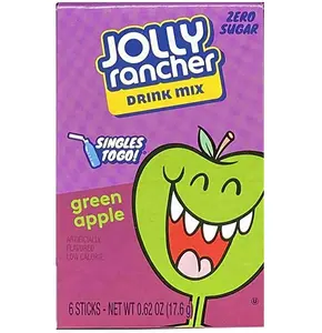 Jolly Rancher Green Apple Drink Mix Sugar Free - 6 Ct - Pack of 6