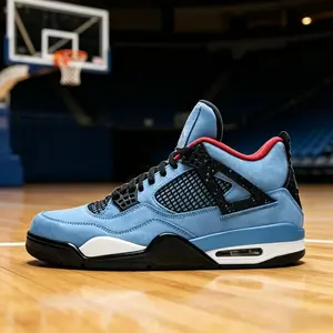 White Sail Thunder God Black Red White Cement Air Cushion Basketball Shoes, Non-slip Men's and Women's Sports Sneakers
