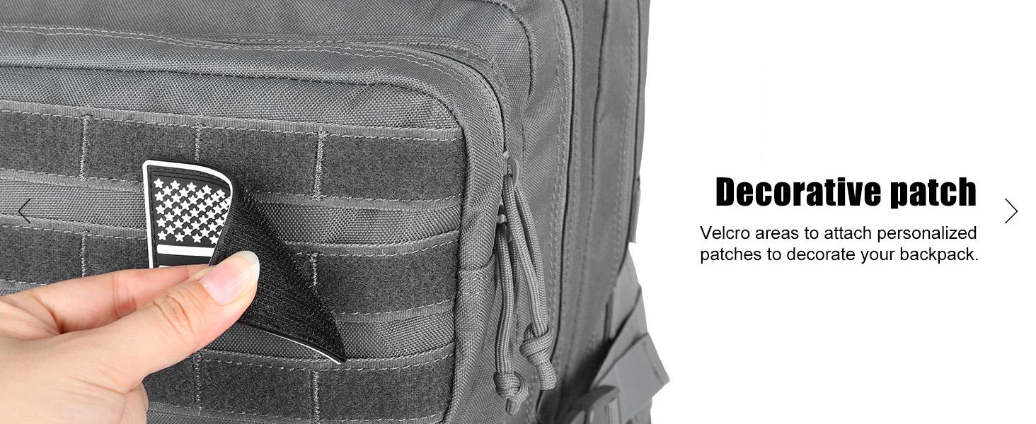 Kookoomia Military Tactical Backpack 50L Large Day Backpack Camouflage Assault Pack Bug Out Bag Waterproof Heavy Duty Hiking Treeking Survival Rucksack