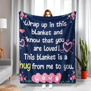 Cozy Love Blanket Wrap Up in This Blanket and Know That You Are Loved A Hug from Me to You Perfect for Home Decor and Gift with Heart Design Cozy Comfort Thoughtful Gift