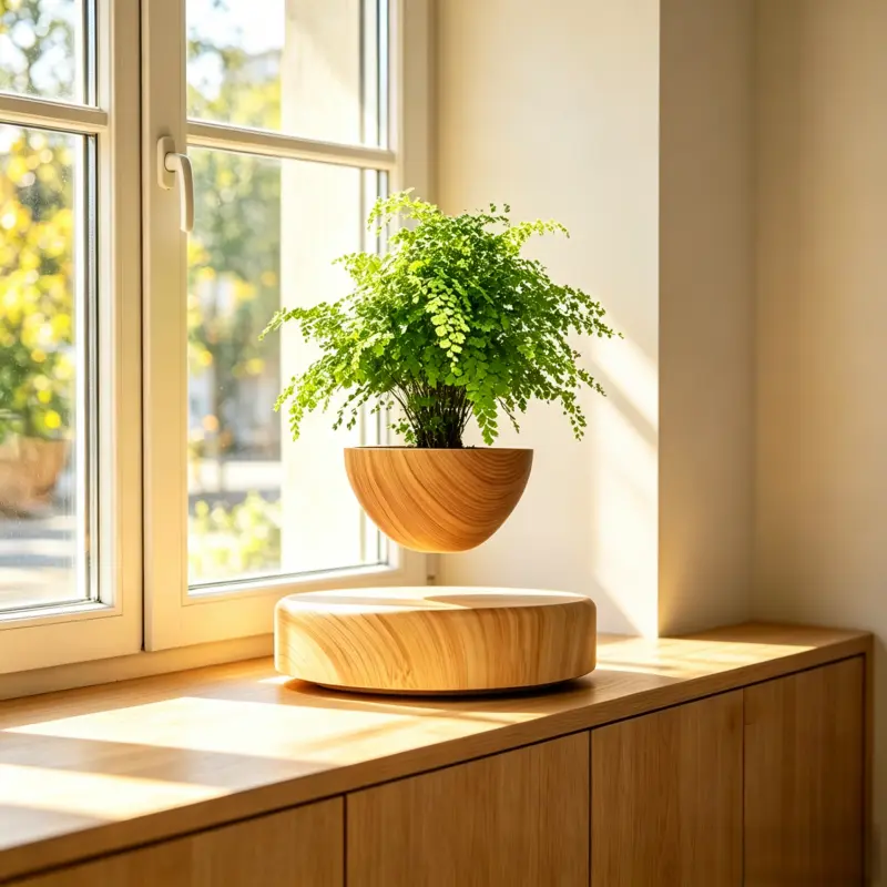 Levitating Plant Pot Floating Air Bonsai Pot Suspension Flowerpot Planter for Office Home Decoration （Does not contain plants））
