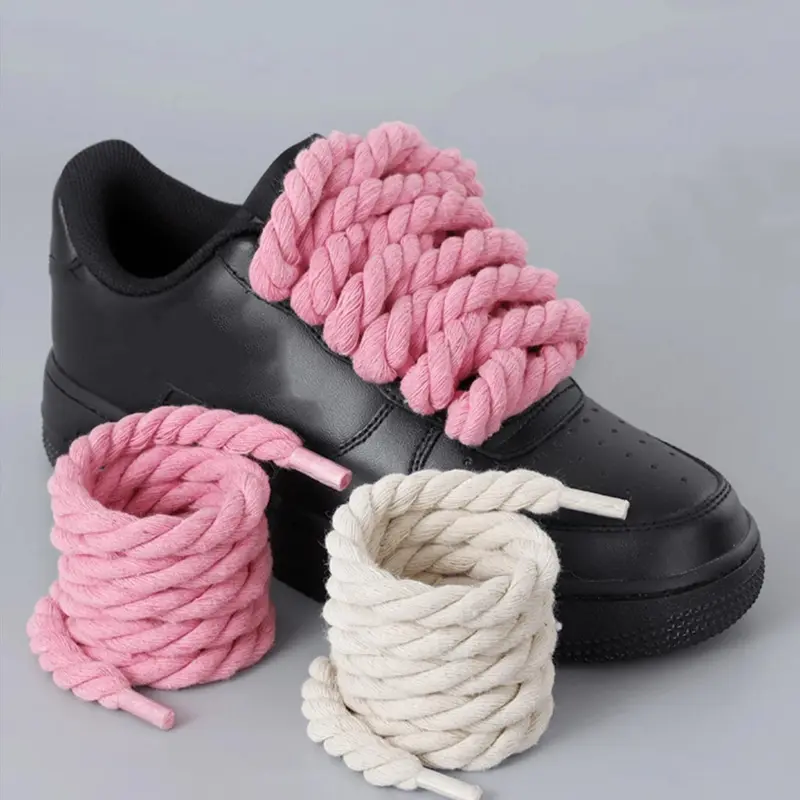 Solid Color Versatile Shoelaces, Footwear Lace, Rope Thickened Laces, Thick Laces Design, Suitable for Basketball Shoes, Sneakers, Casual Shoes, DIY Shoe Accessories, Shoe Strings For Sneakers