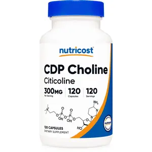 Nutricost Citicoline CDP Choline 300mg, 120 Capsules, Dietary Supplement