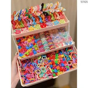 555Pcs Colorful Butterfly Hair Clips Set, Dopamine Flower Hair Ties Aesthetic Hair Claw Clips, Sweet Trendy Hair Accessories, Non Slip Styling Barrettes for Women Girls Daily Party Casual Hairstyle Deco
