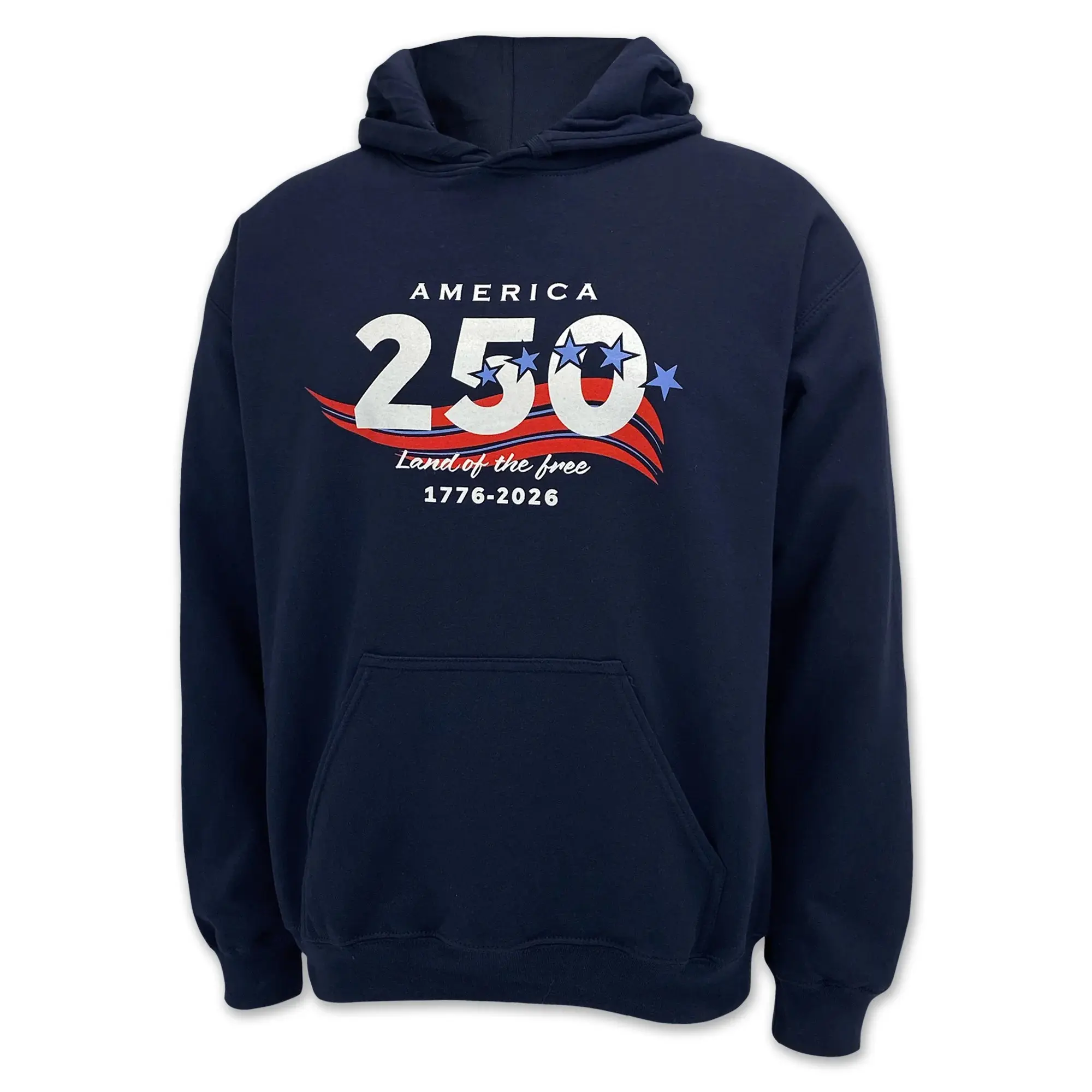 America 250 Hoodie, USA 250th Anniversary Hoodie, Land of the Free Patriotic Hooded Sweatshirt, America 1776-2026 Hoodie, Fourth of July Gift