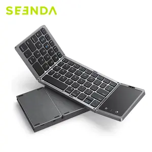 SEENDA Foldable Wireless Bluetooth Keyboard Rechargeable Folding Portable Keyboards for PC Mac Smartphone Windows iOS Android