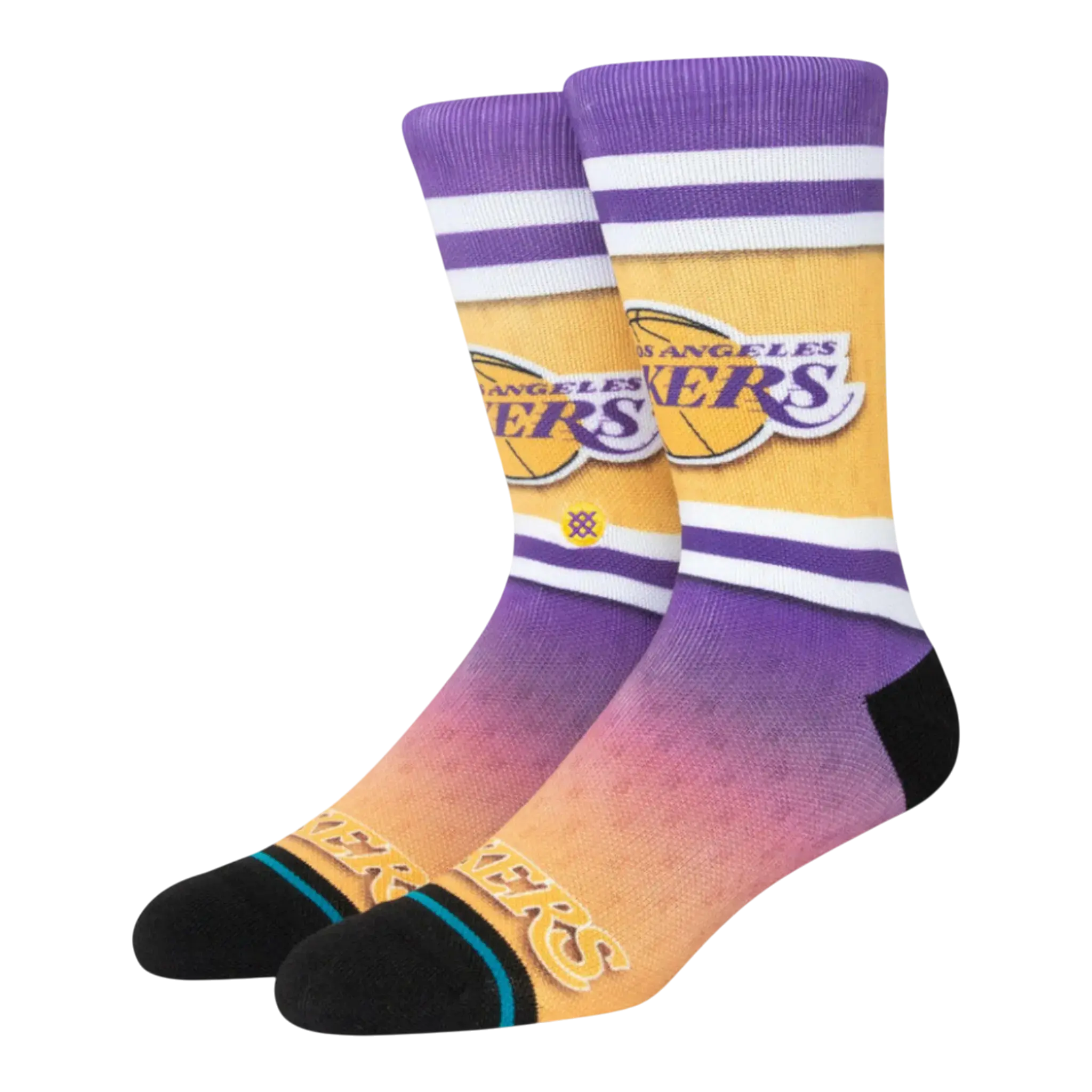 Stance x NBA Los Angeles Lakers Fader Crew Socks in Purple | Men's