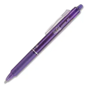 Pilot  Frixion Clicker Erasable Gel Pen, Retractable - Fine 0.7 mm, Purple Ink & Purple Barrel - Pack of 12