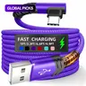 USB C Cable 90 Degrees, USB a to USB C Right Angle Nylon Braided Fast Charging Cable for iPhone 16 Pro Max,iPhone 18 iPad Air6, Huawei, Oppo, Xiaomi