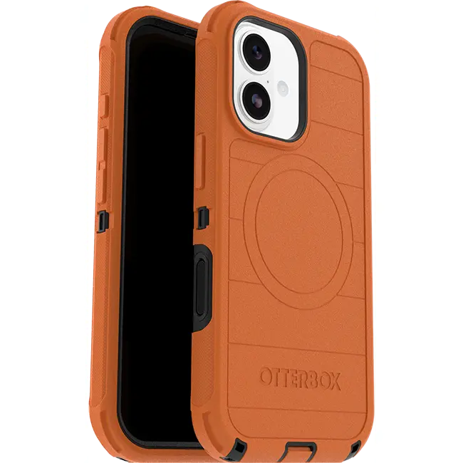 OtterBox Defender Series Shockproof Protective Casing & Cover Bundle for iPhone 17 (Only) - Drop Tested Blaze Orange Case, Screen Protector