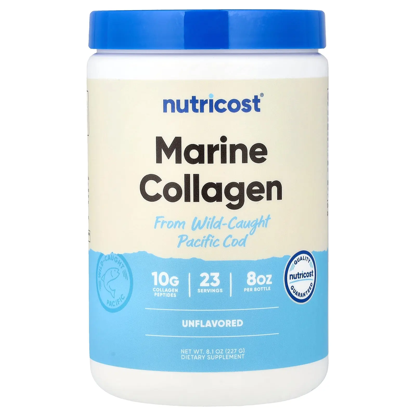 Nutricost Marine Collagen from Wild-Caught Pacific Cod, Unflavored, 8.1 oz (227 g)