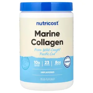 Nutricost Marine Collagen from Wild-Caught Pacific Cod, Unflavored, 8.1 oz (227 g)