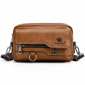 Men's PU Leather Business Bag, 2-in-1 Handheld & Crossbody Messenger Bag, Stylish Laptop Briefcase for Office, Work & Travel