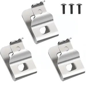 N268241 N086039 Belt Clips 304 Stainless Steel Drill Clips Tool Hooks for Dewelt 20V Power Tools, Compatible with DCD980, DCD985, DCD980L2, DCD985L2(3-pcs)