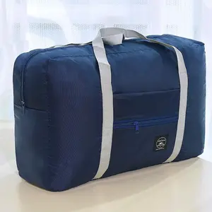 Foldable large capacity travel bag with a drawbar luggage bag for moving clothes storage, portable airplane bag