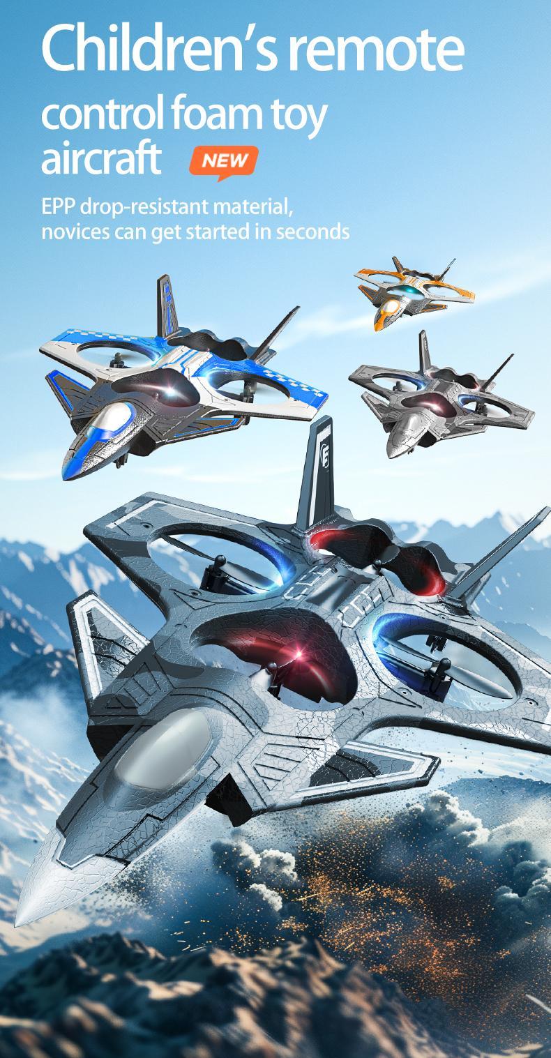 Children's remote control airplanes fixed-wing gliders aerial photography airplanes foam remote control airplanes crash-resistant foam airplanes simple drones suitable for children aged 8-12 Christmas Halloween Thanksgiving gift TongLi