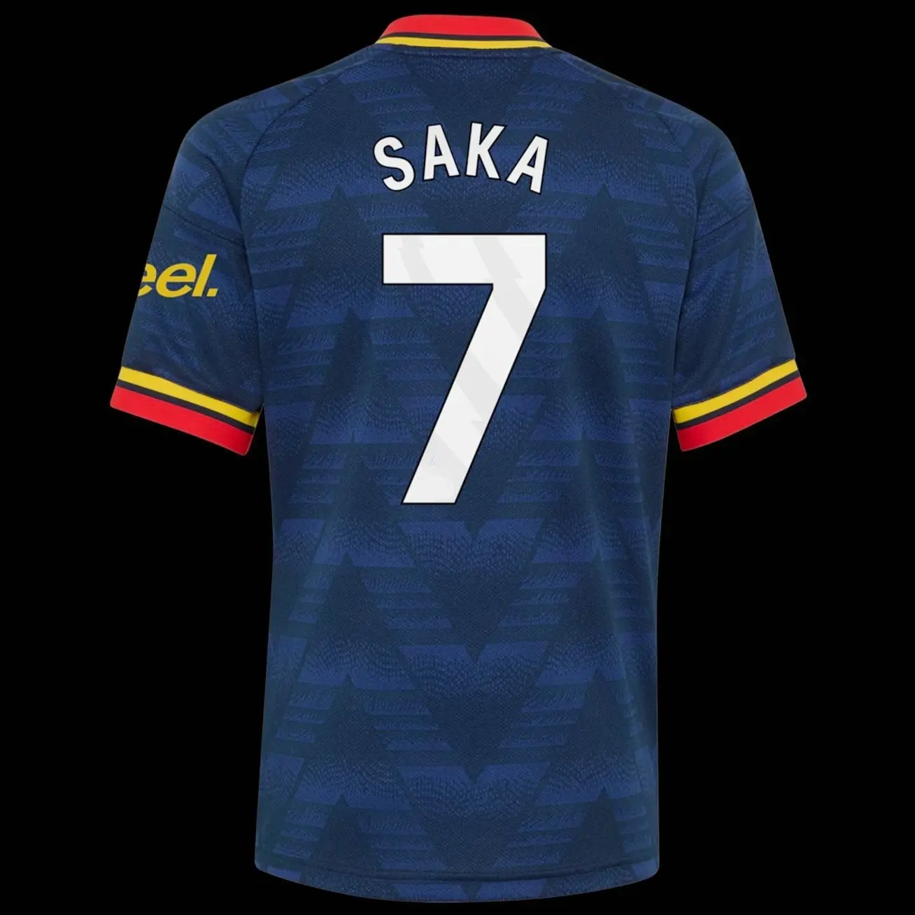 Unisex Soccer Mens Athletic Short Sleeve Football Shirt Sports Fan Training Top Breathable Lightweight Casual Streetwear Saka 2026/27 Away Replica Jersey - Navy