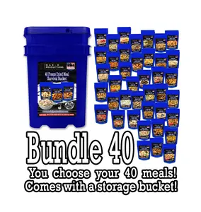 MAK D Productions Freeze Dried Meal Pouches - Set of 40 for only $12.50 each - Gourmet Recipes by a Sullivan University (Louisville, Kentucky) Culinary Chef Graduate - NEVER BLAND TASTING - MADE IN THE USA