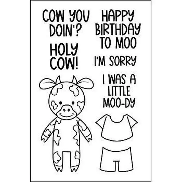 Crafts & Sewing The Stamps of Life Little Peeps Cow Clear Stamp Set