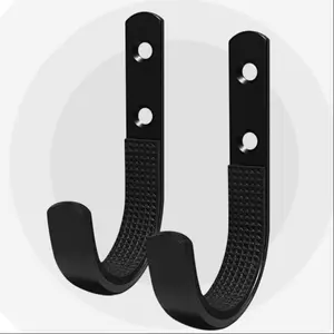 Wall Mounted Gun Rack with Buffer Pad, Steel Hooks for Rifles Shotguns Bows, Easy Install Storage Solution, Wall Mounted Holder