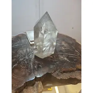 Green Ghost Phantom Quartz Crystal Obelisk — 2.7 lbs, Madagascar | CrystalCloud Company