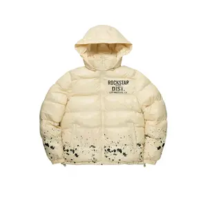 Raffer Beige Heavy Puffer Jacket