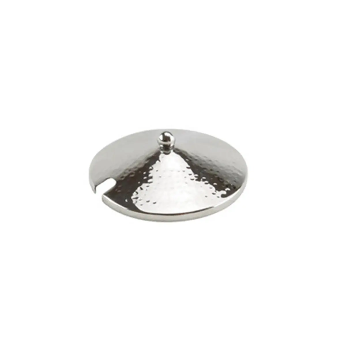 Stainless Steel Nickel-Covered Hammered Finish Preserving Container Lid, 5" w x 6" l Textured Surface Table Decor Base Container Lids for Various Bowl Sizes, All Ages Kitchen Utensil Accessory