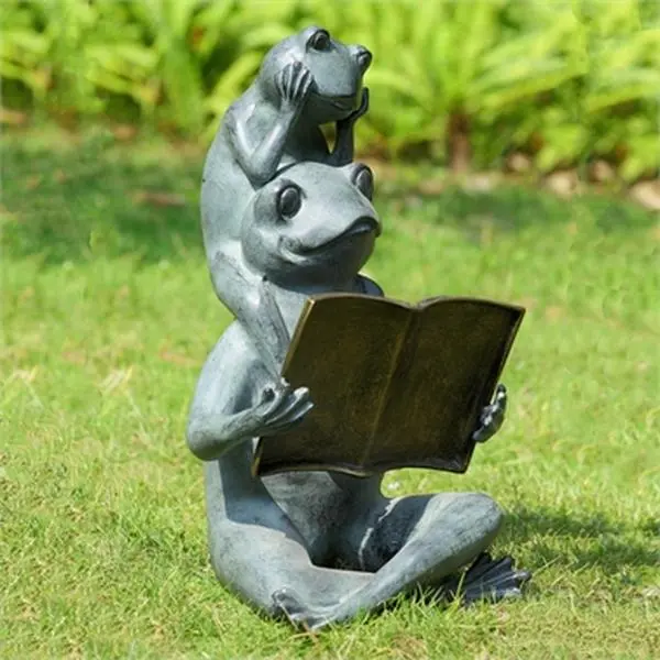 SPI Home 34768 Eager Readers Garden Sculpture - 18.5 x 11.5 x 11.5 in.