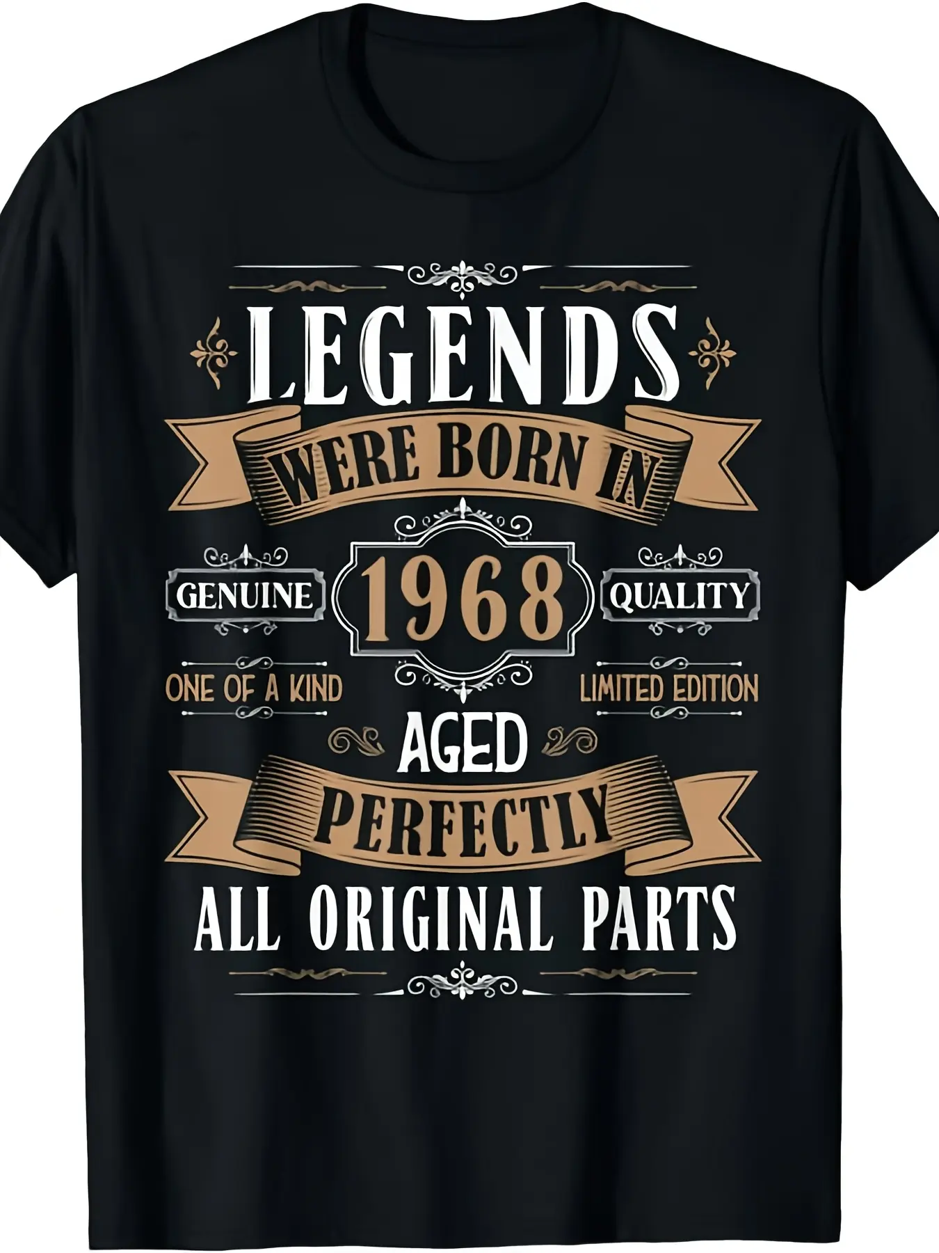 Legends Born In 1968 56th Birthday 5 Bday Men T-ShirtSame style for men and women  summer short-sleeved printed T-shirt pure 220G