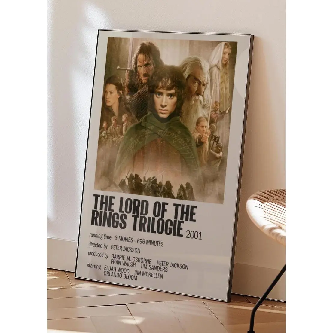 Lord of the Rings Trilogy Poster, LOTR Movie Poster, Fantasy Film Wall Art, Tolkien Decor, Middle Earth Print, Movie Room