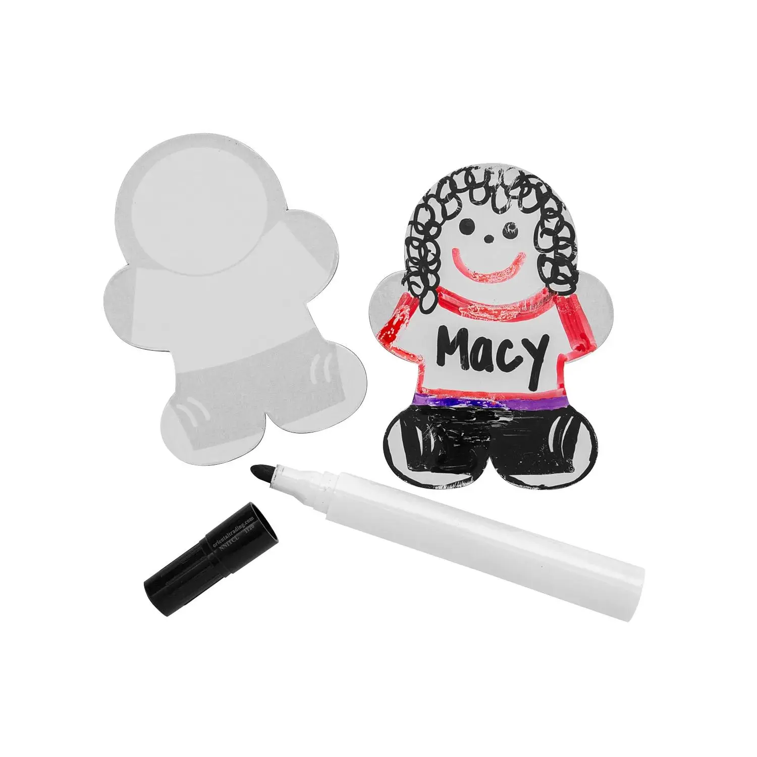 30-Pc. People-Shaped Magnetic Dry Erase Magnet Set for Students, Teachers - White Board Magnets for Classroom Management