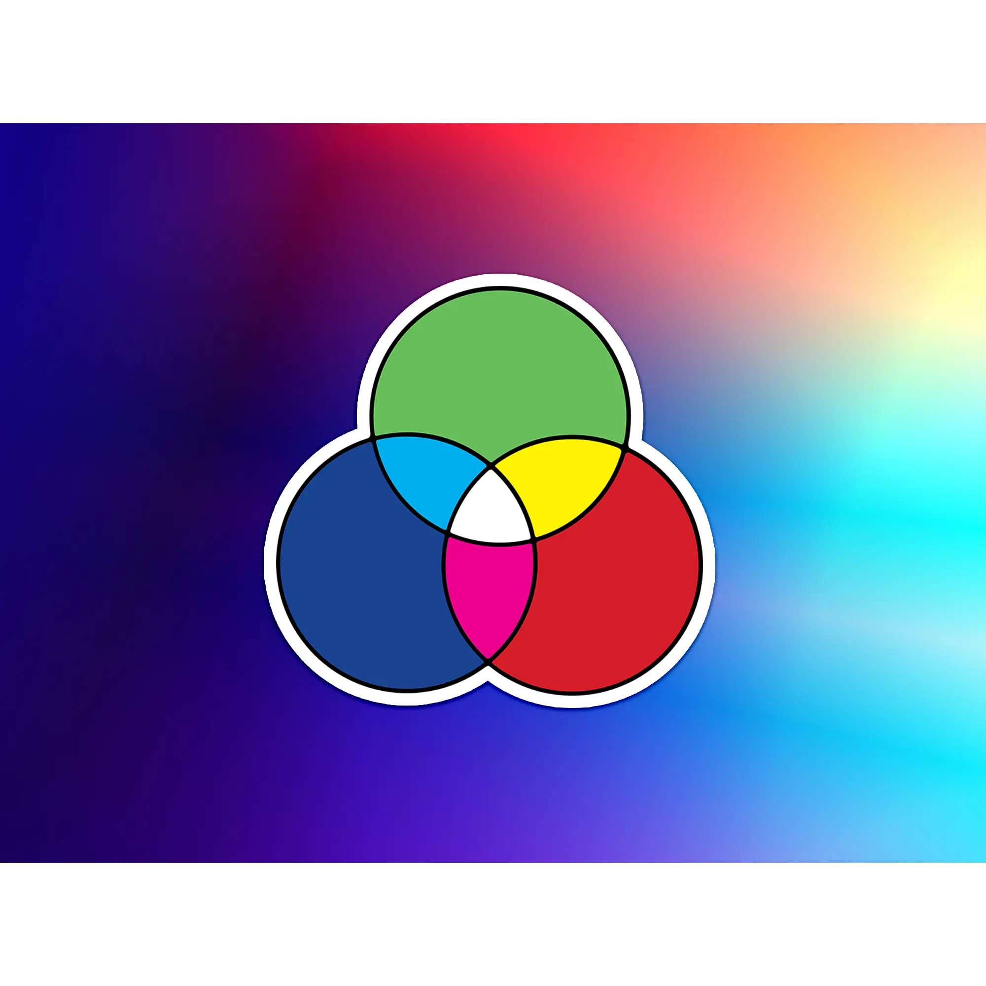 RGB Digital Color Diagram Sticker