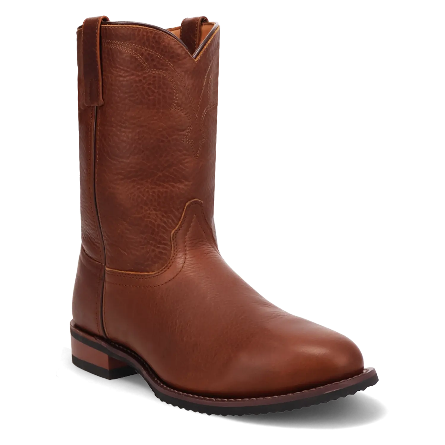 Laredo Men's Vaughn Round Toe Tan Leather Roper Boots 62113