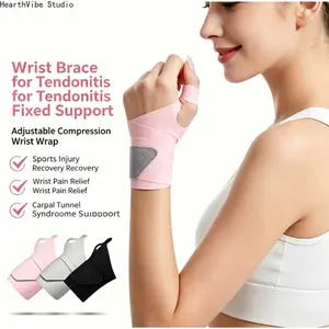 Lightweight Sports Wrist Compression Sleeve - Adjustable Support Strap for Basketball, Badminton & Gym Fitness, Premium Breathable Joint Stability Wrist Wrap