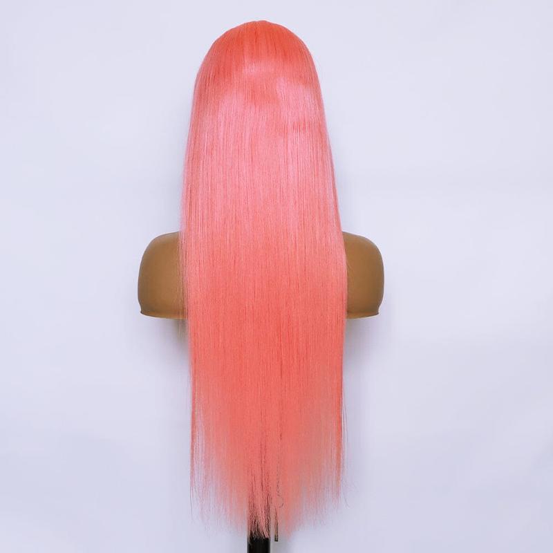 Color Pink Straight Human Hair