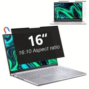 16" Magnetic Laptop Privacy Screen Filter - 16:10 Widescreen Anti-Blue Light & Anti-Glare Protector, Removable Plastic Shield with 5H Hardness, Glossy Finish for Enhanced Privacy & Comfort, Laptop Screen Protector, Computer Accessory, Modern Accessory