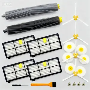 Vacuum Cleaner Replacement Kit, 9-Pack Compatible for Roomba 800 900 Series, 1 Set Roller Brushes 4 Filters 4 Side Brushes, High-Performance Parts, Reusable Accessories, Enhanced Cleaning Efficiency
