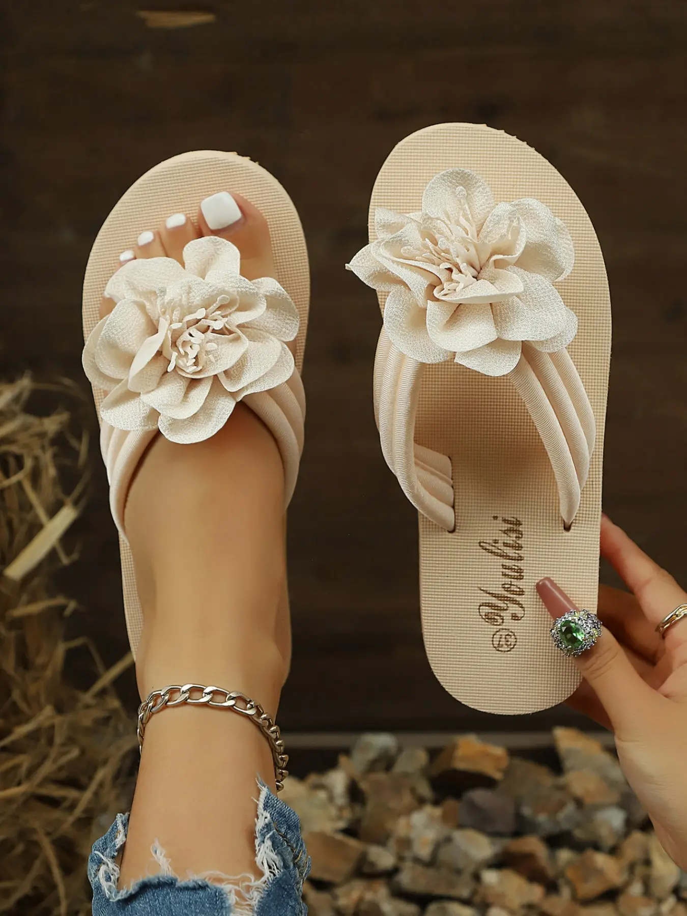 2026 New Summer Sandals for Women, Casual Fashion Sandals, Flip Flops, Beach Shoes, Flats Sandals, Flat Comfortable, Outdoor Wear, One-Strap Design, Ideal for Seaside
