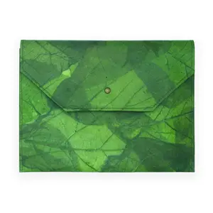 Forest-style Natural Leaf Laptop Bag, Eco-Friendly Gift Unisex Green Leaf Design Portable & Sustainable Choice