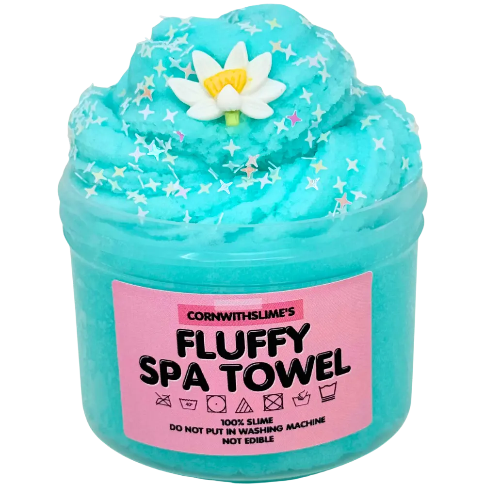 Fluffy Spa Towel 8oz Slime Icee Texture Scented Fresh Linen Fluffy Spa Towel 8oz Slime Icee Texture Scented Fresh Linen