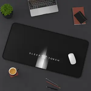 Sleep Token Desk Mat – Minimalist Black Extended Gaming Mouse Pad, Smooth Non-Slip Surface for Work & Play