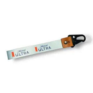 Michelob Ultra Keychain Wristlet Lanyard with heavy duty clip
