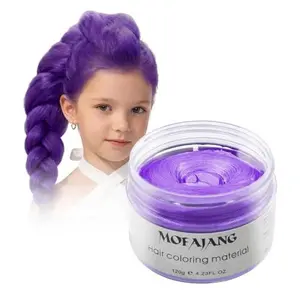 Purple Temporary Hair Color Wax, Washable Instant Hair Dye Wax, Purple Hair Wax for Men & Women, Non Permanent Hair Color Styling Clay, Easy Wash Out Hair Dye for Cosplay, Party, Halloween, Natural Ingredients Hair Styling Wax