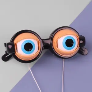 Crazy Glasses Novelty Toy, Adult Party Supplies, Party Event Props, Christmas Birthday Fun Prank Gift, Easter Plastic Glasses Surprise Toy