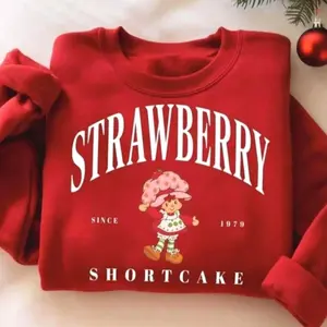Youth & Adult Strawberry Shortcake Very Berry Holiday Shirt Vintage Xmas Cartoon Tee Cozy Festive Sweatshirt And Hoodie Fans Womenswear Menswear Unisex Comfortable Top Gift For Her Him [Tshirt - Sweatshirt], Outfit Summer 2026