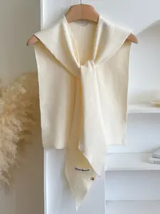 Women's Solid Color Scarf Wrap, Casual Soft Comfortable Knitted Shawl for Daily Wear, Fashion Accessories for Women & Girls