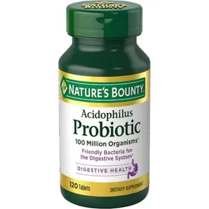 Lactobacillus Acidophilus Probiotic Supplement - Daily Probiotic for Women/Men Digestive Health, 100 Million Organisms, Vegetarian, 1 Serving per Day, 120 Tablets