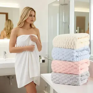 4pcs Oversized Bath Towels Set, Extra Large Microfiber Towel, Soft & Super Absorbent, Quick-Dry Design, Ideal for Home/bathroom/dorm Use